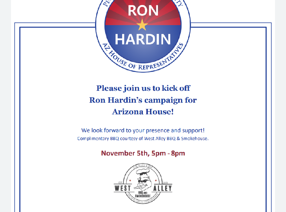 Fundraiser for State House Rep Candidate Ron Hardin Jr.